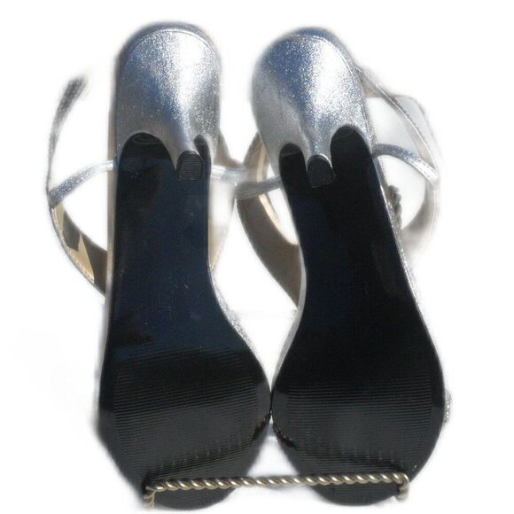 Caparros Heeled Sandals with Silver Rhinestones Size 8 1/2 B - Picture 5 of 7